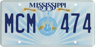 MS license plate MCM474