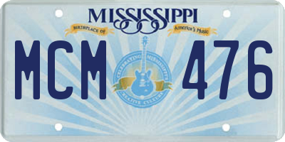 MS license plate MCM476