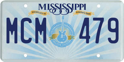 MS license plate MCM479