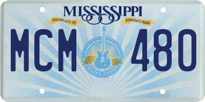 MS license plate MCM480