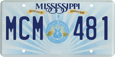 MS license plate MCM481
