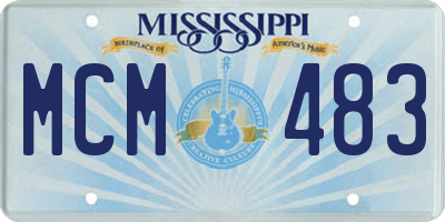MS license plate MCM483