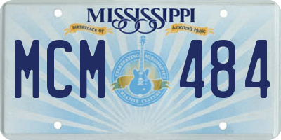 MS license plate MCM484