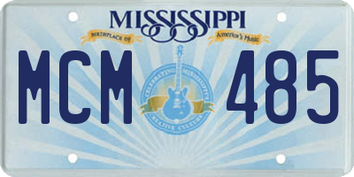 MS license plate MCM485