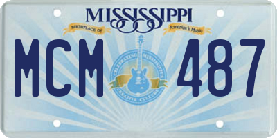 MS license plate MCM487