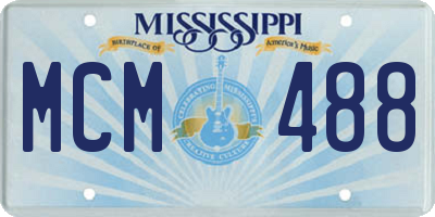 MS license plate MCM488