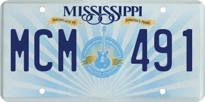MS license plate MCM491