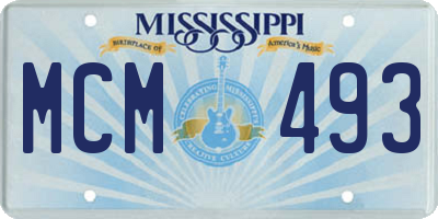 MS license plate MCM493