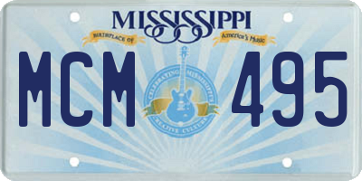 MS license plate MCM495