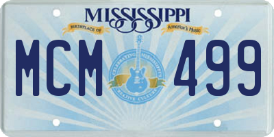 MS license plate MCM499