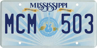 MS license plate MCM503