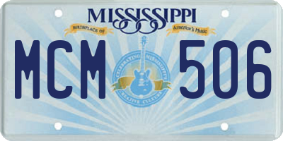 MS license plate MCM506