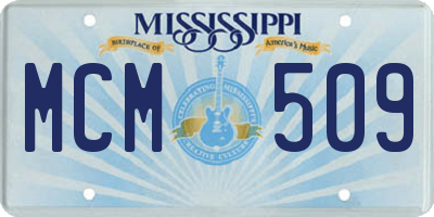 MS license plate MCM509