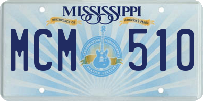 MS license plate MCM510