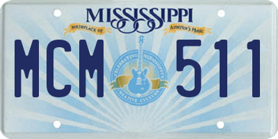 MS license plate MCM511