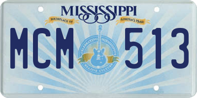 MS license plate MCM513