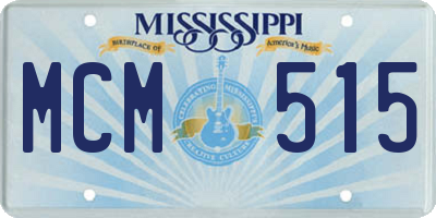 MS license plate MCM515