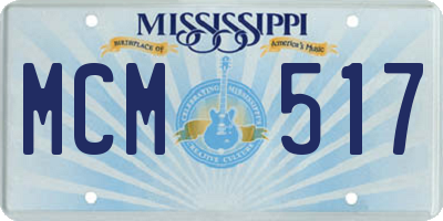 MS license plate MCM517