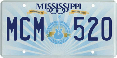 MS license plate MCM520