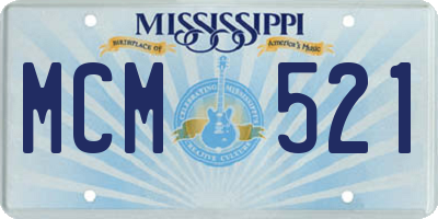 MS license plate MCM521