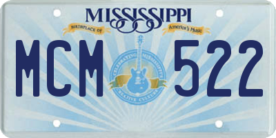 MS license plate MCM522