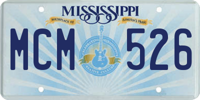 MS license plate MCM526
