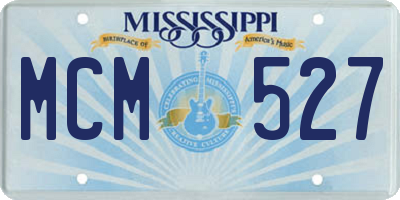 MS license plate MCM527
