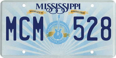 MS license plate MCM528