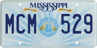 MS license plate MCM529