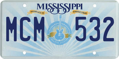 MS license plate MCM532