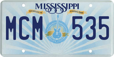 MS license plate MCM535
