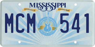 MS license plate MCM541