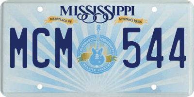 MS license plate MCM544