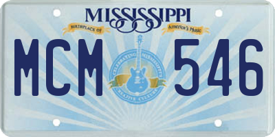 MS license plate MCM546