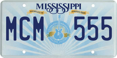 MS license plate MCM555
