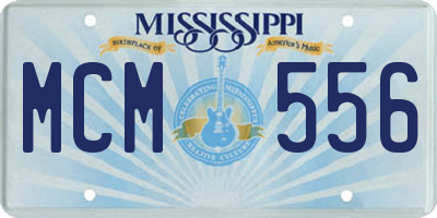 MS license plate MCM556