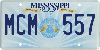 MS license plate MCM557