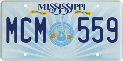 MS license plate MCM559