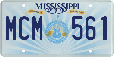 MS license plate MCM561