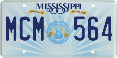 MS license plate MCM564