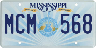 MS license plate MCM568