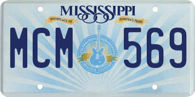 MS license plate MCM569