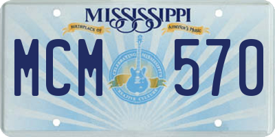 MS license plate MCM570