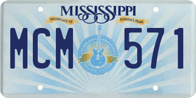 MS license plate MCM571