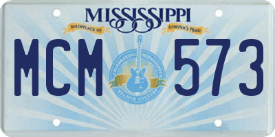 MS license plate MCM573