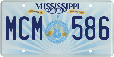 MS license plate MCM586