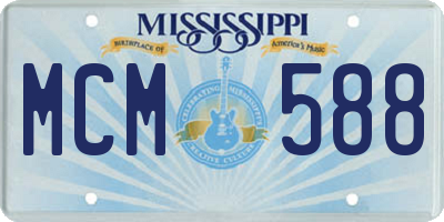 MS license plate MCM588