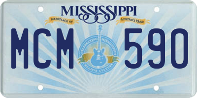 MS license plate MCM590
