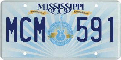 MS license plate MCM591