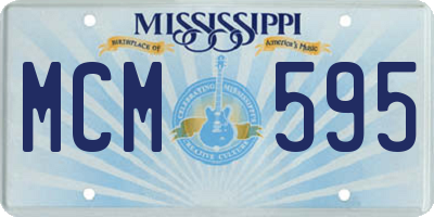 MS license plate MCM595